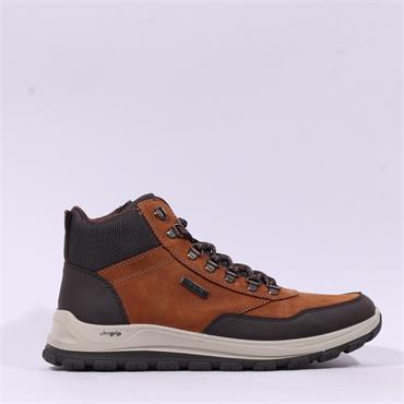 Rieker Men Tex Emil Lined Boot - Brown Combi Leather